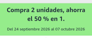 -50% de Descuento en la Segunda Unidad en Amazon