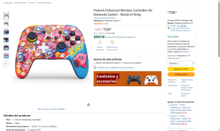 PowerA Enhanced Wireless Controller Switch World of Kirby por $727 | Amazon