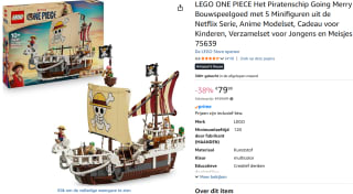 LEGO ONE PIECE Het piratenschip Going Merry voor €79,99 bij Amazon