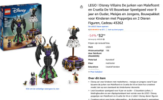 LEGO ǀ Disney Villains De jurken van Maleficent en Cruella De Vil voor €32,49