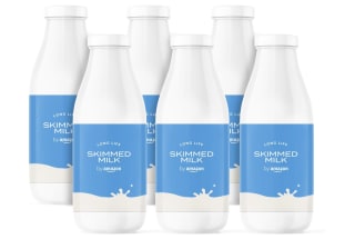 Leche desnatada by Amazon pack de 6 unidades de 1 litro por 4,73€