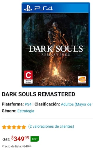 Dark Souls Remastered PS4 por $350 | Game Planet