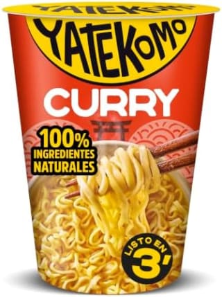 Yatekomo Cup 100% Natural Curry por 1€
