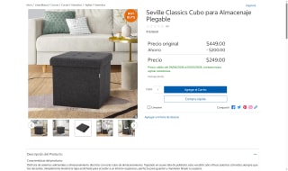 Baúl plegable Seville Classics por $249 | Oferta Costco