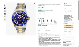 Reloj Invicta Acero Inoxidable por $745 | Oferta Amazon