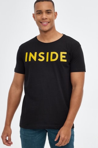 Inside Camiseta Básica Print Logo por 3,40€