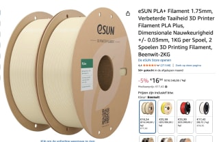 1 KG eSUN PLA+ Filament 1.75mm voor €16,54 bij amazon