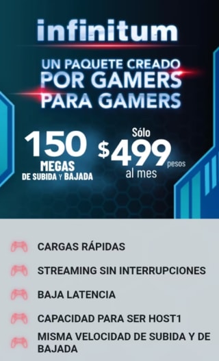 Infinitum para Gamers por $ | Telmex