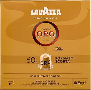 Lavazza Qualità Oro, 60 Cápsulas Aluminio Compatibles Máquinas Nespresso por 14.53€