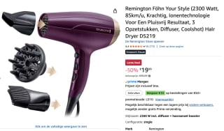 Remington Föhn Your Style voor €19,99 bij Amazon