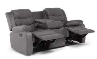 Sofá 3 Cuerpos Reclinable Tradicional Norman Terciopelo Gris $358.990 Mundo Lider, cl