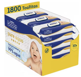 Dodot Pure Aqua Toallitas 30 Paquetes De 60 Unidades = 1800 Toallitas por 35.99€