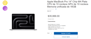 MacBook Pro 14" M4 16GB en $28,999 | Costco (AMEX PayPal)