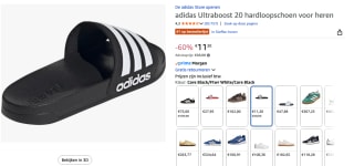 adidas Adilette Shower Slippers voor €11,20 bij Amazon