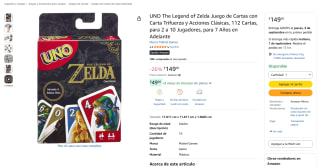 UNO The Legend of Zelda (112 cartas) por $149 en Amazon