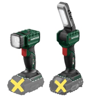 PARKSIDE® Accu-LED-lamp 20 V zonder accu en lader voor €4,99 in de lidl webshop