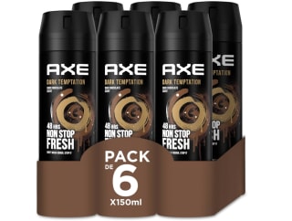 Pack de 6 Axe Dark Temptation de 150 ml por 11.15€