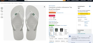 Havaianas slippers voor €9,08