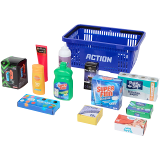 Action speelgoedwinkelmandje 13-delig voor €2,79