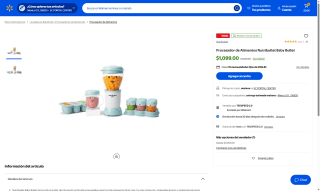 Nutribullet Baby Bullet 200W por $1,099 | Walmart