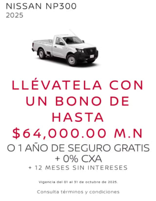 Nissan NP300 a solo $422,900