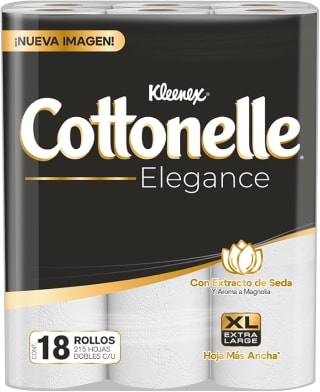 Kleenex Cottonelle Elegance XL (18 rollos) por $116 en Amazon