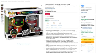 Funko Pop! Rocks: Daft Punk - Discovery 2 Pack por $539 en Amazon
