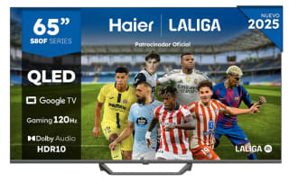 TV QLED 65" Haier H65S80FUX UHD 4K, Peana central, Smart Google TV, HDR10 por 479€