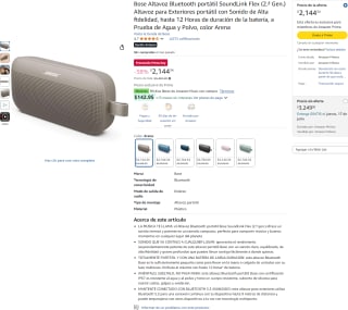 Bose SoundLink Flex 2 Gen por $1,930 | Oferta Amazon