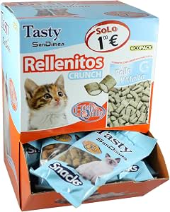 Tasty Gato Rellenito Pollo 40 Sobres 60g, Premios Crujientes Y Deliciosos por 8.56€