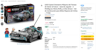LEGO Speed Champions Máquina del Tiempo (77256) por $475 en Amazon