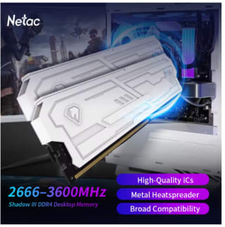 Kit mémoire Ram DDR4 Netac - 32 Go (2x16 Go), 3200MHz à 87,39€