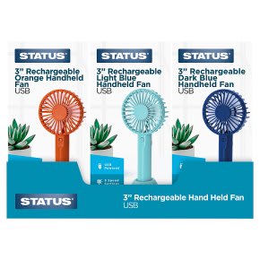 Status 3 Inch Rechargeable Handheld Fan £5.32 Waitrose Deal