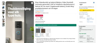 Ring Videodeurbel voor €49,99
