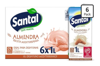 Santal Bebida Vegetal de Almendra Sin Azúcares Añadidos, Pack 6x1L por 5.70€.