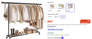 Conway Living® Kledingrek op Wieltjes voor 50,99 euro