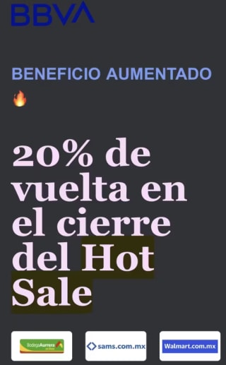 20% de Ahorro en Tiendas Walmart | BBVA Bancomer
