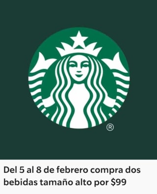 Oferta de 2 Bebidas Altas por $99 | Starbucks