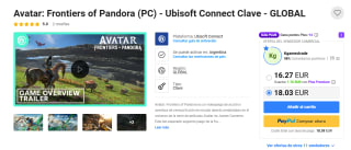 Avatar: Frontiers of Pandora (PC) por $325 | G2A