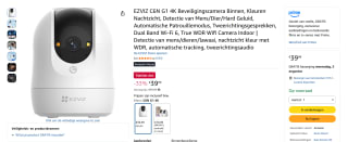 EZVIZ 4K beveiligingscamera voor €39,99