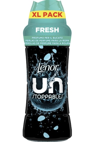 2 botes Lenor Unstoppables perlas para la lavadora perfumadas Fresh por 5.98€