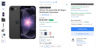 iPhone 17e 256GB Negro por $9,174 | Mercado Libre (Santander)