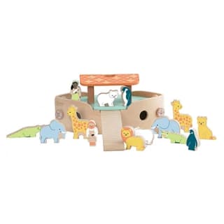 Classic World Houten Noah's Ark Boot Bouwset met Dieren, 16dlg voor €12,50 bij Lobbes