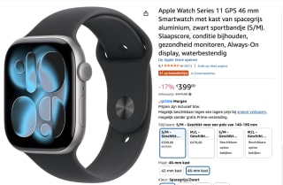 Apple Watch Series 11 GPS 46 mm Smartwatch voor €399 bij Amazon