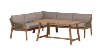 WOOOD Taro Tuin Low Dining Loungeset | FSC Acaciahout | Naturel voor €949 bij iBOOD