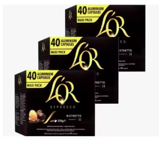 Cápsulas de café L'Or Ristretto paquete de 120 unidades por 25,51€