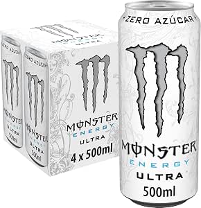4 latas Monster Energy Ultra White, Bebida energética 500 ml por 4.96€