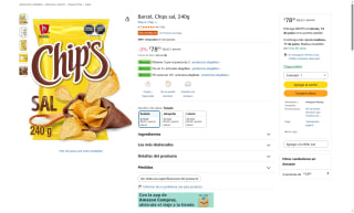 Chips Sal 240gr Chip's por $52 | Oferta Amazon
