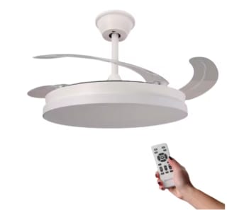 Mimotec Ventilador Techo LED Blanco Cristal 106cm por 34,49€