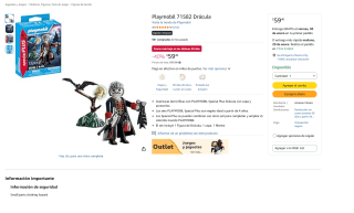 Playmobil 71582 Drácula Special Plus por $59 | Amazon